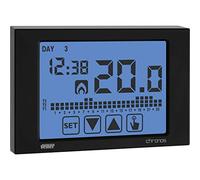 VEMER VE454500 CHRONOS - Thermostat Mural à écran Tactile avec Affichage LCD et Alimentation 230V, Noir