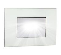 VEMER VE511200 Syrio Lampe d'urgence à encastrer 3 modules, LED Blanc Opale pour Blackout, interruptions courantes, Lampe de Poche Portable