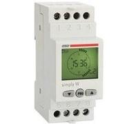VEMER VE513800 Simply-W - Minuterie Programmable Numérique, Interrupteur Horaire avec Programmation Hebdomadaire, Montage sur Rail DIN, Blanc