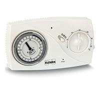 VEMER VE618500 CM100 - Thermostat Mural avec Chevaliers, Programmation Journalière, Alimentation par Piles, Blanc