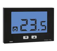 VEMER VE719100 THALOS Key - Thermostat d'ambiance pour Le Chauffage et la Climatisation, Clavier avec 2 Boutons pour Régler la Température, Alimentation par Piles, Noir