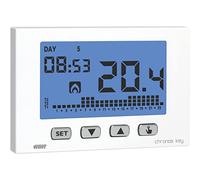 VEMER VE727400 Chronos Key - Thermostat d'ambiance pour Le Chauffage et la Climatisation, Programmation Hebdomadaire, Alimentation 230V, Blanc