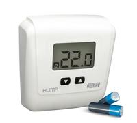 VEMER VE729000 KLIMA LCD - Thermostat Mural électronique pour Chauffage, à Piles, Blanc