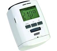 VEMER VE740700 THERMOPRO - Tête Thermostatique de Radiateur, Programmation Hebdomadaire, Alimenté par Batterie, Blanc