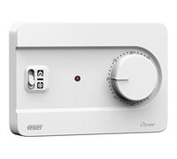 VEMER VE757500 OLYMPO - Thermostat d'ambiance pour Le Chauffage et la Climatisation, Pratique Bouton pour Régler la Température, Alimentation 230V, Blanc