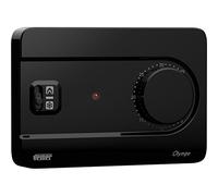 VEMER VE757600 OLYMPO - Thermostat d'ambiance pour le Chauffage et la Climatisation, Pratique Bouton pour Régler la Température, Alimentation 230V, Noir