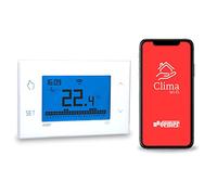 VEMER VE785700 TUO WiFi Lite - Thermostat Connecté WiFi, Programmable Commande Via App Smartphone, Alimentation électrique 230V, Blanc