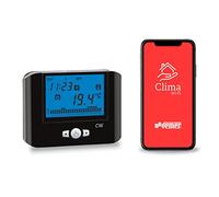 VEMER VE787200 CW - Thermostat Connecté WiFi, Programmable Commande Via App Smartphone, Alimentation 230V, Noir