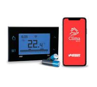 VEMER VE788700 TUO WiFi Batterie - Thermostat Connecté WiFi Intelligent, Contrôlable avec APP iOS et Android, Alimentation par Piles, Noir