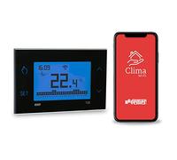 VEMER VE793800 TUO WIFI LITE - Thermostat Connecté WiFi, Programmable Commande Via App Smartphone, Alimentation électrique 230V, Noir