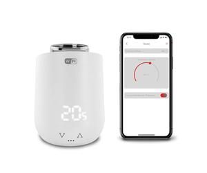VEMER VE798100 THERMOPRO WIFI - Tête Thermostatique Connectée WiFi, Robinet Thermostatique Radiateur et Intelligente, Alimentation par Pile, Blanc