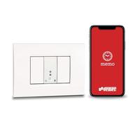 VEMER VE798200 MINI TIME Interrupteur horaire numérique Bluetooth à encastrer 1 module, minuterie avec programmation horaire et astronomique via application pour lumières, portails, stores, blanc