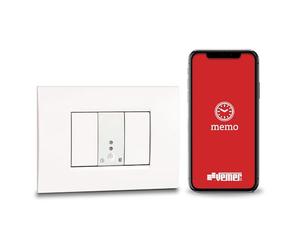 VEMER VE798200 MINI TIME Interrupteur horaire numérique Bluetooth à encastrer 1 module, minuterie avec programmation horaire et astronomique via application pour lumières, portails, stores, blanc