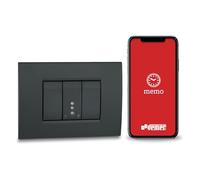 VEMER VE798300 Mini Time Interrupteur horaire numérique Bluetooth à encastrer 1 Module, minuterie avec Programmation horaire et astronomique Via Application pour lumières, portails, Stores, Gris