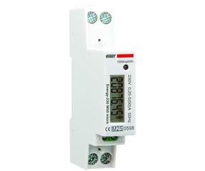 VEMER VE798900 ENERGY 230 M50 MICRO - Compteur d’énergie Monophasé à rail DIN 1 Module, Compteur de Consommation électrique MID, Courant Maximal Mesurable 50A, Alimentation 230V, Blanc