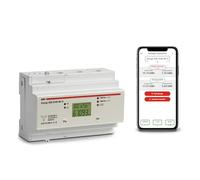 VEMER VE799300 ENERGY-400 D100 - Compteur d’Énergie Électrique WiFi Triphasé, Mesure Consommation Électrique avec APP, Installation sur Rail DIN, Blanc