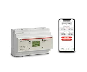 VEMER VE799300 ENERGY-400 D100 - Compteur d’Énergie Électrique WiFi Triphasé, Mesure Consommation Électrique avec APP, Installation sur Rail DIN, Blanc