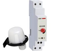 VEMER VJ62300000 CR 1DIN - Interrupteur Crépusculaire avec Sonde Externe, Installation sur Rail DIN, Blanc