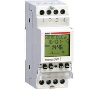 VEMER VP871800 MEMO DW E - Minuterie Horaire Numérique, Interrupteur avec Programmation Journalière ou Hebdomadaire, Installation sur Rail DIN, Blanc
