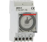 VEMER VP882500 ARVO-D - Interrupteur Horaire Électromécanique, Programmation Journalière, Installation Rail DIN, Gris