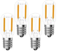Vemfay Ampoule LED E14 pour Réfrigérateur,2W T22 250LM équivalent à 25W, Ampoule Frigo Blanc Chaud 2700K, 230V,Non Dimable pour Frigo/Machine a Coudre/Lampe de Sel/Veilleuse Enfants, Lot de 4