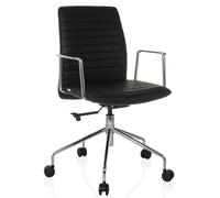 HJH Office Chaise de bureau VEMONA 30 – Simili cuir, fonction d'oscillation – Noir