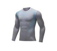 VEMOW Chemise à Manches Longues, Nouvelle Version 2024, Gilet façonnant Energxcell, col du Cou, réservoir de Compression Amincissant T-Shirt Homme Humour Chien (Grey, XXL)