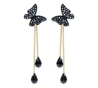 VEMOW d'oreilles en émail noir pour femmes, petites d'oreilles latérales en forme d'animal, petites d'oreilles à pour boucle Ensembles Taille Pack Nettoyeur Kits (Black, One Size)