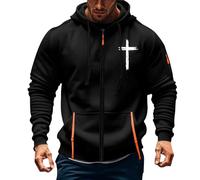 VEMOW for Men Quarter Zip Pullover Sweatshirt Long Sleeve Casual Fashion with Pull Noir Homme (Black XL)