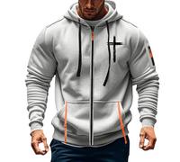 VEMOW for Men Quarter Zip Pullover Sweatshirt Long Sleeve Casual Fashion with Pull Noir Homme (Grey XXXL)