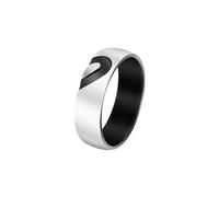 VEMOW Les nouveaux couples en forme de cœur en acier inoxydable peuvent la bague avec des diamants. Anneaux Étagères Bijoux (BK5, 11)