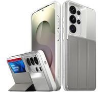 VENA vCommute Étui Portefeuille pour Samsung Galaxy S26 Ultra (2025), [Protection de qualité Militaire Contre Les Chutes] Étui à Rabat en Cuir avec Fente pour Cartes et béquille - Beige Nude