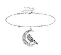 VENACOLY Bracelet en forme de corbeau en argent sterling 925 pour femme et fille, M, Argent sterling, Pas de gemme