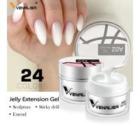 VENALISA Gel d'extension de couleur claire perle Glittle Gel Canni approvisionnement Camouflage fixation gelée Gel pour ongles Gel acrylique auto-nivelant A15L 50ml