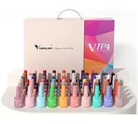 VENALISA Lot de vernis à ongles en gel à UV, avec 65 couleurs, top coat, base coat et primer, design pour débuter dans un salon de manucure