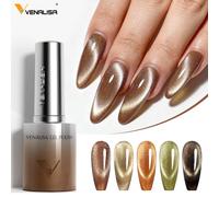 Venalisa TPO Free Hema Free 10ml Winter Nails Warm Coffee Cat Eye Nail Gel Polish Magnet Soak Off UV LED Semi Permanent Nail Gel 5609 glitter gel
