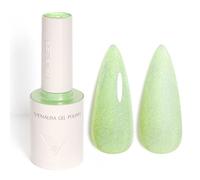 VENALISA Vernis à Ongles Gel Semi Permanent Glitter vert clair Light Green Glitter Gel Polish Nail UV Soak off Vernis Manucure