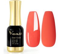 Venalisa Vernis À Ongles Gel Soak Off Orange Clair 12 Ml Lampe À Ongles Uv Led Vernis À Ongles Gel Naturel Vernis À Ongles Nail Art Manucure Cadeaux Français 12 Ml