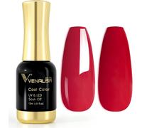Venalisa Vernis À Ongles Gel Soak Off Rouge 12 Ml Lampe À Ongles Uv Led Vernis À Ongles Gel Naturel Vernis À Ongles Nail Art Manucure Cadeau Français 12,2 G