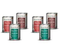 Venandi Animal Pâtée Premium pour Chats, Sachet De Dégustation, Poulet, Dinde, Bœuf, 6 x 400 g (Lot de 12), sans Céréales Et À L’état Naturel