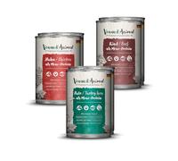Venandi Animal Pâtée Premium Pour Chats, Sachet De Dégustation, Poulet, Dinde, Bœuf, 6 x 400 g (Lot De 6), Sans Céréales Et À L’état Naturel