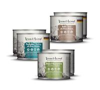 Venandi Animal Premium Nourriture Humide pour Chats, Pack d'essai II, Poulet + Lapin, Veau, Dinde, 6 x 200 g, sans céréales et Naturel, 1.2 kg
