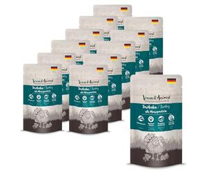 VenandiAnimal Pâtée Premium pour Chats, Dindon Seule Source De Protéine, Pâtée, sans Céréales Et À L’état Naturel, Lot de 12 (12 x 125 g)