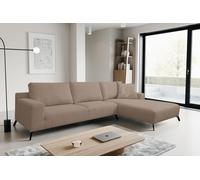 VENASI ASPEN Droit Canapé d'angle sans fonction de couchage Canapé en L Canapé d'angle Garniture de canapé MARRON