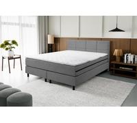 VENASI KANSAS Lit Boxspring 180x200 avec matelas H3 GRIS Lit double rembourré