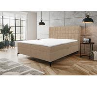 VENASI ROMA Lit boxspring 180x200 avec 2 tiroirs de lit et matelas TOPPER H2/H3 Marron Aragon 14