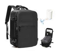 VENATIN sac a dos voyage cabine avion 40x30x20 sous vide pour Homme et Femme,Bagage Cabineà Main avec Compression Ryanair Wizz 40x20x25,avec Pompe,étanche,Noir