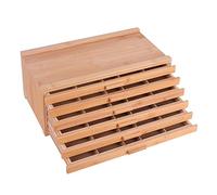 Vencer Boîte de rangement 6 tiroirs en bambou pour crayons, stylos, pastels, marqueurs, VAO-007