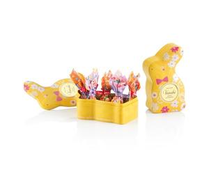 Venchi - Boîte en Forme de Lapin avec 6 Œufs en Chocolat, Saveurs Assorties avec "Noisettes Du Piémont", Sans Gluten, 66 gr, Collection Pâques, Idée Cadeau