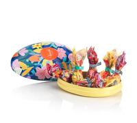 Venchi - Boîte en Métal en Forme d'Œuf, 7 Petits Œufs Assortis, 77 Gr, avec "Noisettes du Piémont", Sans Gluten, Collection Printemps Venchi Teresa Rego, Idée Cadeau